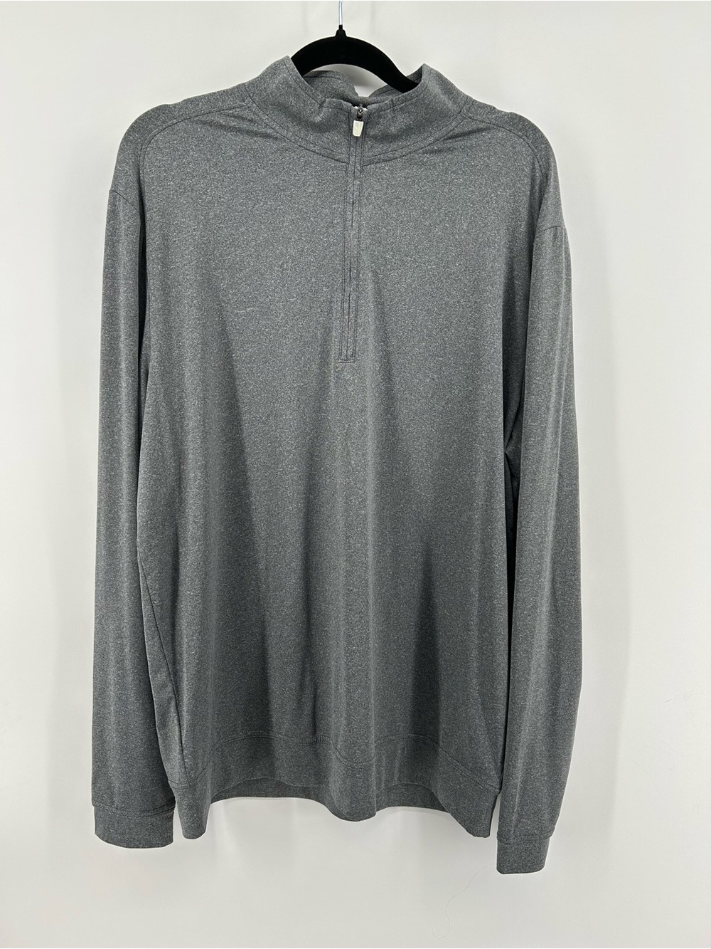johnnie-O Galloway Lightweight Quarter-Zip Shirt Jacket in Heather Gray